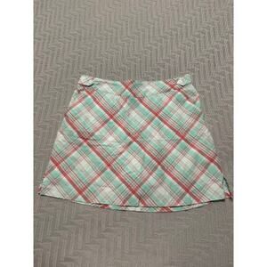 Lady Hagan coral plaid skort size 8